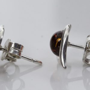 Classic German Baltic Amber Stud Earrings 925 Silver Handmade ST0001 RRP£19!!!