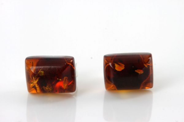 Modern Baltic Amber Stud Earrings 925 Silver Handmade ST0005 RRP£14.00!!!