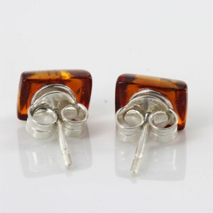 Unique Baltic Amber Stud Heart Earrings 925 Silver Handmade ST0017 RRP£35!!!