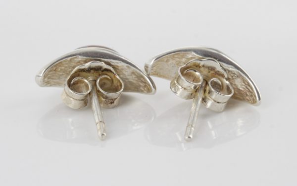 Classic German Baltic Amber Stud Earrings 925 Silver Handmade ST0007 RRP£15.00!!!