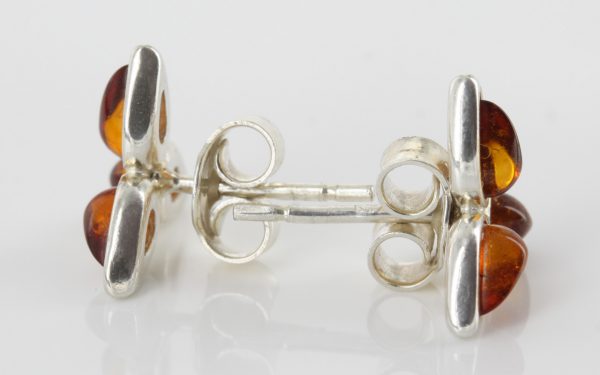 Classic Baltic Amber Stud Earrings 925 Silver Handmade ST0008 RRP£18.00!!!