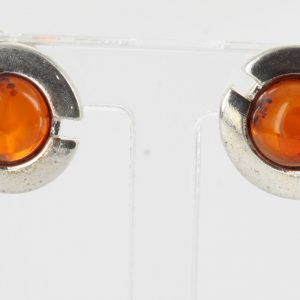 Classic German Baltic Amber Stud Earrings 925 Silver Handmade ST0012 RRP£20!!!