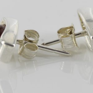 Modern German Baltic Amber Stud Earrings 925 Silver ST0014 RRP£20!!!