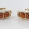 Modern German Baltic Amber Handmade Stud Earrings 925 Silver ST0020 RRP£18!!!