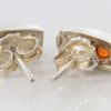 Modern German Baltic Amber Handmade Stud Earrings 925 Silver ST0020 RRP£18!!!