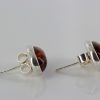 German Baltic Amber Classic Stud Earrings 925 Silver Handmade ST0025 RRP£20!!!