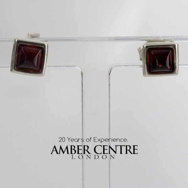 Classic German Baltic Amber Handmade Stud Earrings 925 Silver ST0041 RRP£13!!!