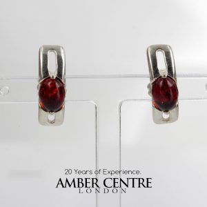 Italian Style German Baltic Amber Handmade Stud Earrings 925 Silver ST0042 RRP£ 20!!!