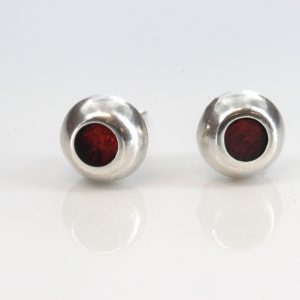 Classic Elegant German Baltic Amber Handmade Stud Earrings 925 Silver ST0050 RRP£20!!!