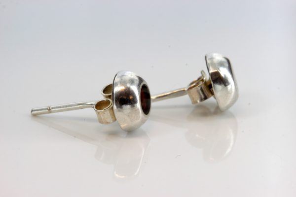 Classic Elegant German Baltic Amber Handmade Stud Earrings 925 Silver ST0050 RRP£20!!!