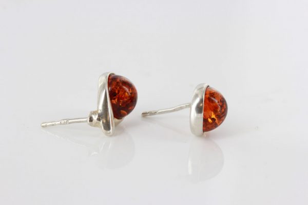 Sophisticated Design German Baltic Amber Stud Earrings In 925 Silver ST0052 RRP£26!!!