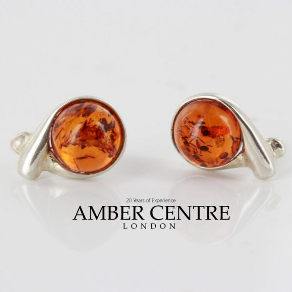 Sophisticated Design German Baltic Amber Stud Earrings In 925 Silver ST0052 RRP£26!!!