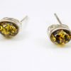 German Baltic Amber Classic Stud Earrings In 925 Silver Handmade ST0090 RRP£15!!!