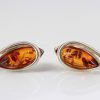 Italian Design Handmade Baltic Amber Stud Earrings In 925 Silver ST0099 RRP£40!!!