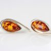 Italian Design Handmade Baltic Amber Stud Earrings In 925 Silver ST0099 RRP£40!!!