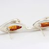 Italian Design Handmade Baltic Amber Stud Earrings In 925 Silver ST0099 RRP£40!!!