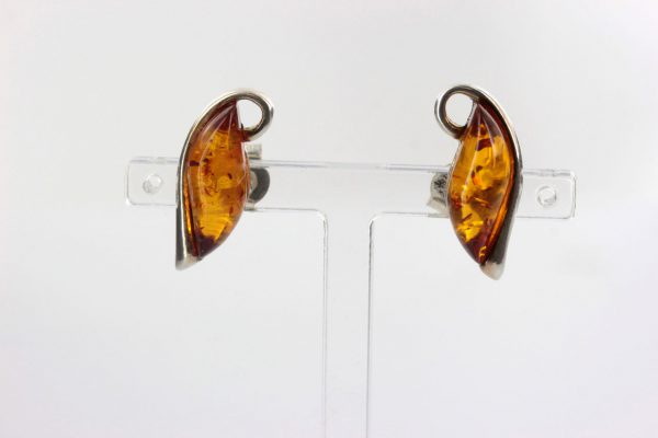 German Baltic Amber Handmade Studs in 925 Sterling Silver ST0104 RRP£40!!!