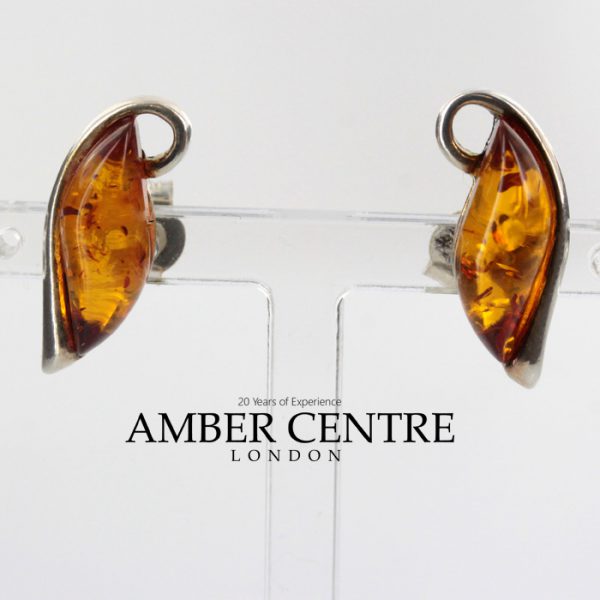 German Baltic Amber Handmade Studs in 925 Sterling Silver ST0104 RRP£40!!!