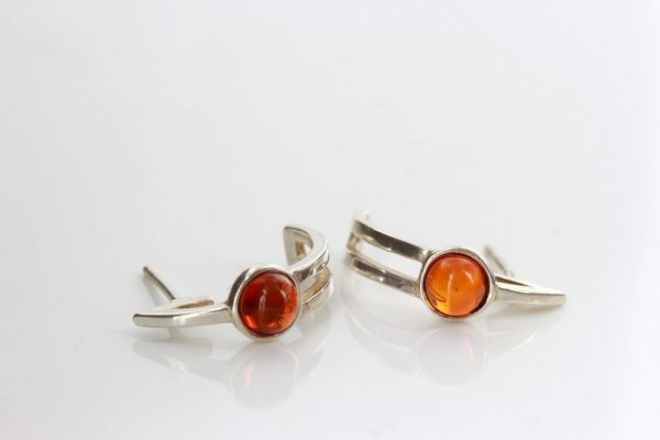 Handmade German Baltic Amber Unique Stud Earrings In 925 Silver ST0112 RRP£25!!!