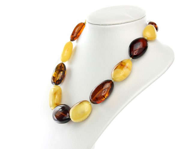 German Elegant Natural Baltic Amber Bead Necklace Large - A0014 RRP£2495!!!