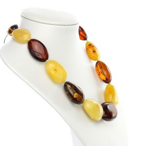 German Elegant Natural Baltic Amber Bead Necklace Large - A0014 RRP£2495!!!