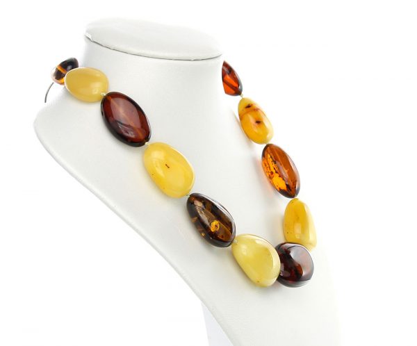 German Elegant Natural Baltic Amber Bead Necklace Large - A0014 RRP£2495!!!