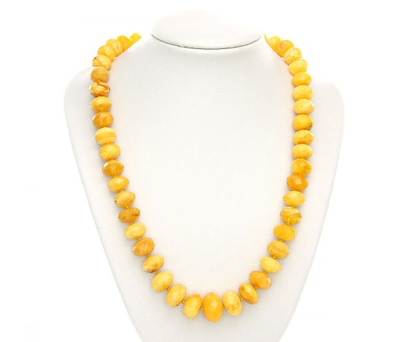 German Antique Diamond Cut Baltic Amber Bead Necklace 68 grams - A0018 RRP 3995!!!