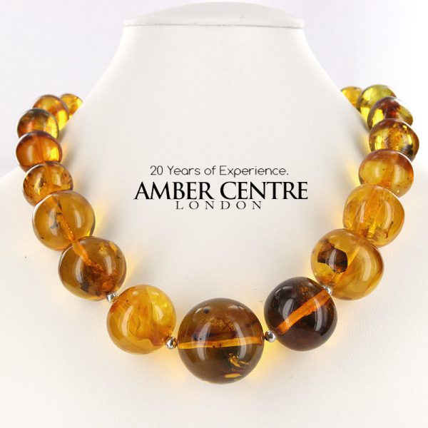 German Amber Beads Authentic with Insects / leaves Large - A0022 - RRP£2400!!!