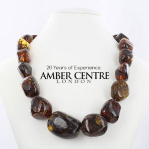 German Green Baltic Amber Unique Genuine Beads Necklace - A0048 RRP£1295!!!