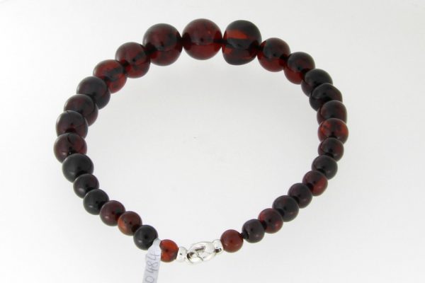 German Handmade Baltic Amber Deep Cherry Beaded Necklace -A0058 RRP£695!!!