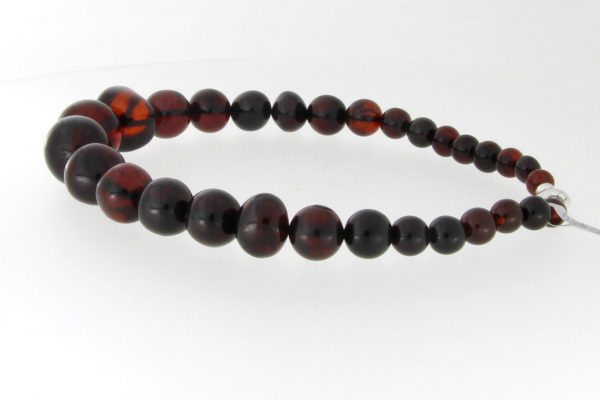 German Handmade Baltic Amber Deep Cherry Beaded Necklace -A0058 RRP£695!!!