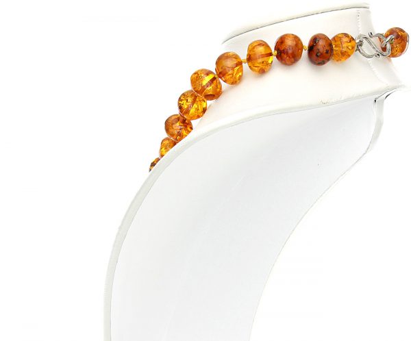 German Handmade Elegant Natural Baltic Amber Bead Necklace A0060 RRP£1100!!!