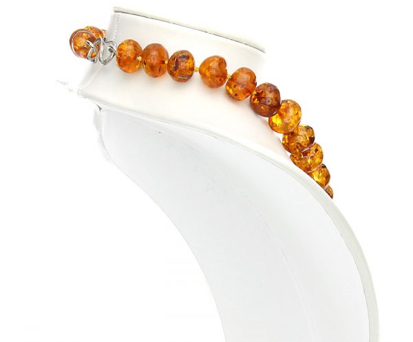 German Handmade Elegant Natural Baltic Amber Bead Necklace A0060 RRP£1100!!!