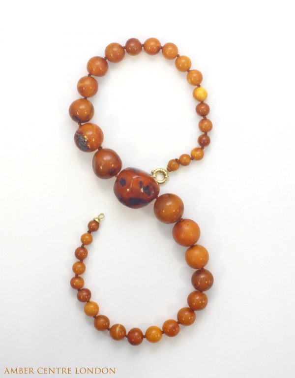 Antique Victorian Handmade German Baltic Amber Necklace A0068 RRP 2950!!!