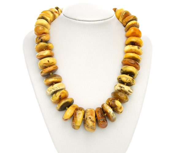 DANISH Rare Antique Natural Handmade Amber Bead Necklace A0088 RRP£4900!!!