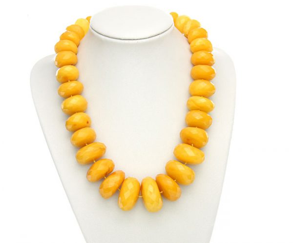 Antique German Butterscotch Faceted Amber Bead Necklace Handmade 265 grams-A0119 RRP£24999!!!