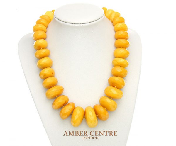 Antique German Butterscotch Faceted Amber Bead Necklace Handmade 265 grams-A0119 RRP£24999!!!