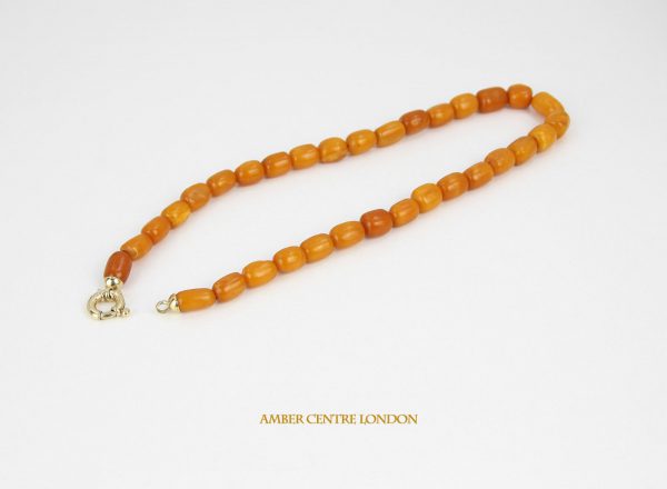 Antique German Baltic Amber Unique Butterscotch Barrels Beads A0127 RRP£3250!!!