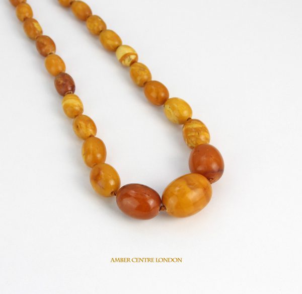 Antique German Konigsberg Baltic Amber Unique Butterscotch Beaded Necklace A0128 RRP£8500!!!