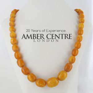 Antique German Baltic Amber Unique Butterscotch Beaded Necklace A0133 RRP£9950!!