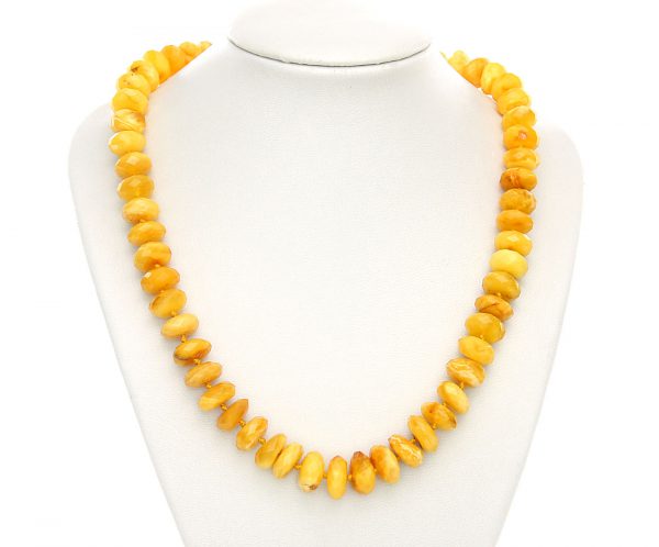 German Butterscotch Amber Bead Necklace Diamond Cut 58 gr - A0158 RRP£3499!!!