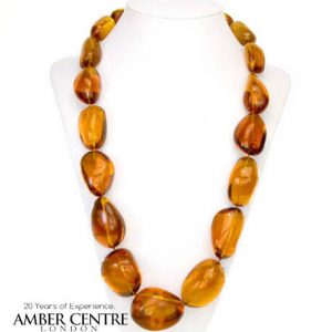 Dominican Handmade Genuine Amber Bead Necklace Unique - A0189 - RRP£14250!!!