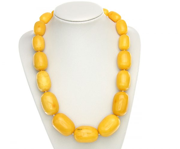 German Antique Very Rare Baltic Amber Bead Necklace Large - A0194 RRP£35000!!!