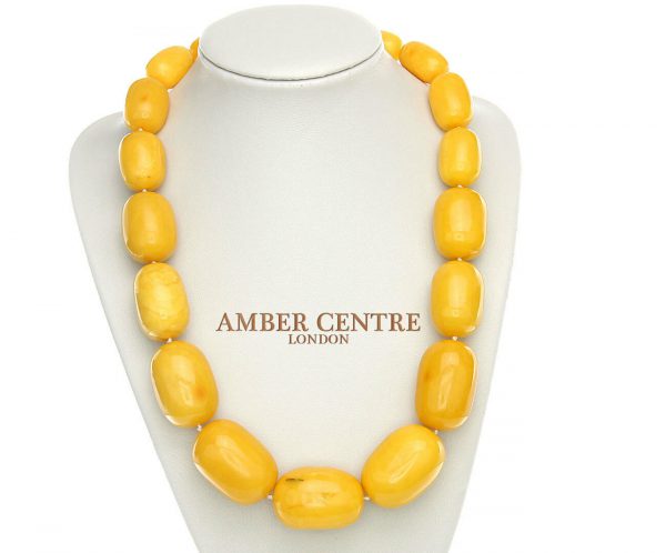 German Antique Very Rare Baltic Amber Bead Necklace Large - A0194 RRP£35000!!!