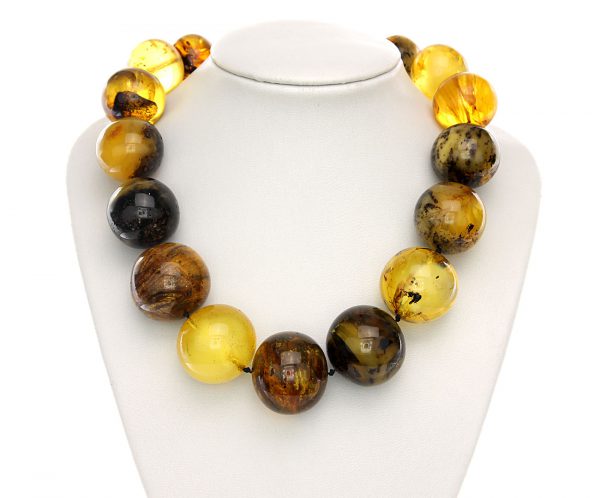 CERTIFIED German Unique Antique Amber Bead Necklace with Insects A0200 RRP£9000!!!