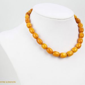 Antique German Konigsberg Butterscotch Baltic Amber Bead Necklace A0609 RRP£3000!!!