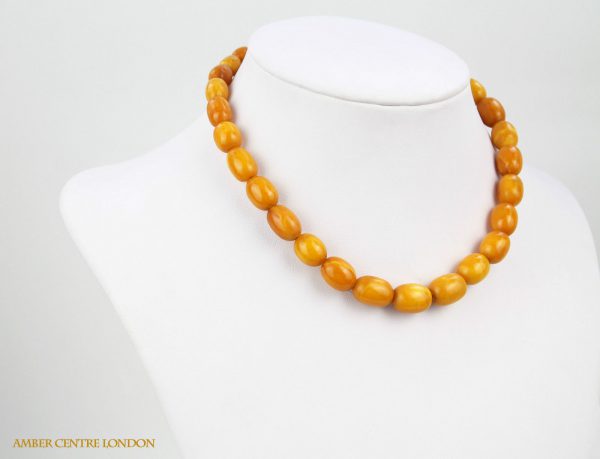 Antique German Konigsberg Butterscotch Baltic Amber Bead Necklace A0609 RRP£3000!!!