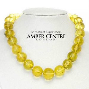 Mexican Genuine Amber Bead Necklace Made From One Amber Piece A0754 RRP£3500!!!