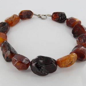 German Baltic Amber Natural Unique Bead Necklace Handmade A300 – RRP£1495!!!