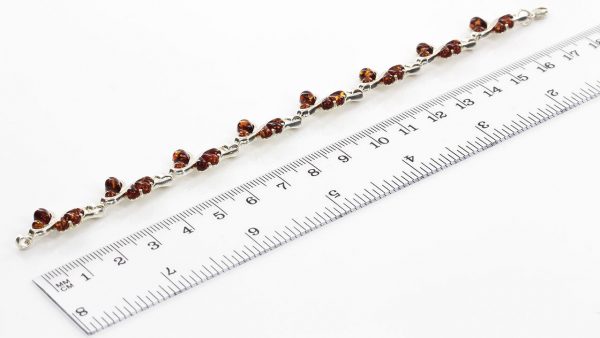 Vintage Italian Style German Baltic Amber Handmade Bracelet 925 Sterling Silver BR011 RRP£159!!!